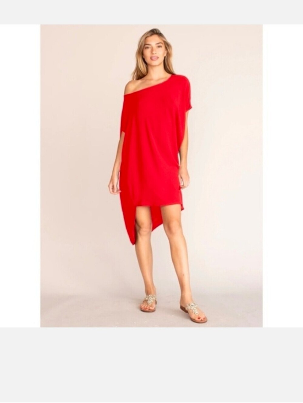 Trina Turk Radiant  Red One-Shoulder Asymmetrical Dress